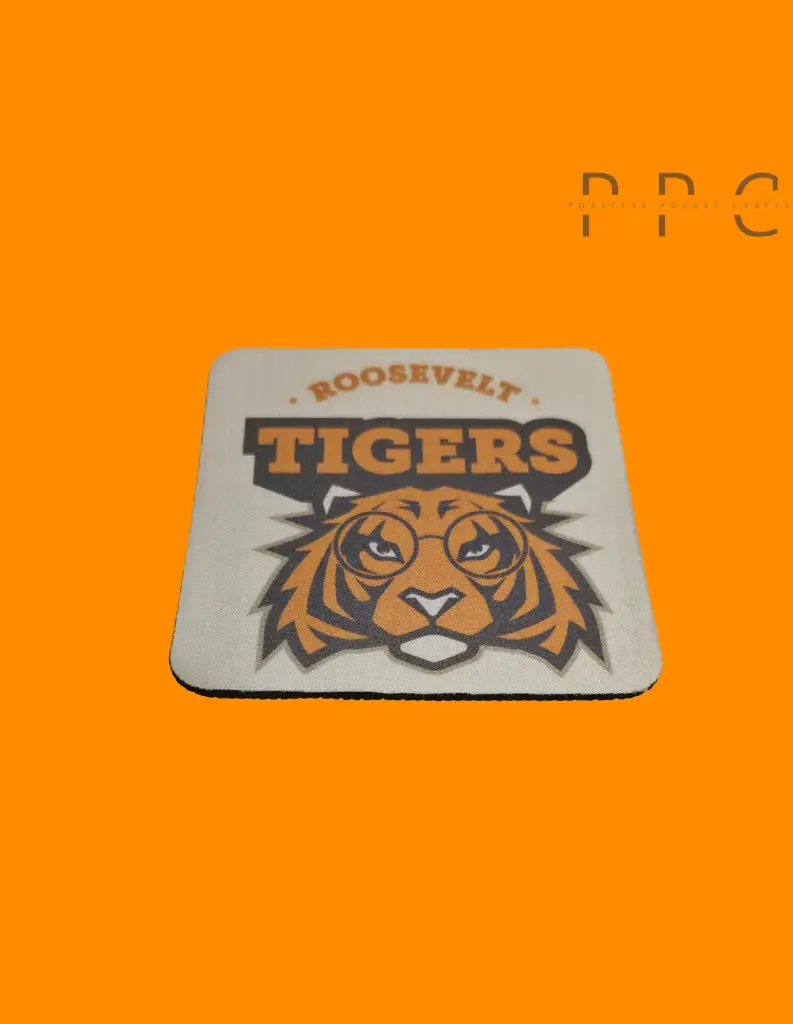 Custom Roosevelt S Cup Coasters Square Blank Cup Mat Rubber 4X4 IN