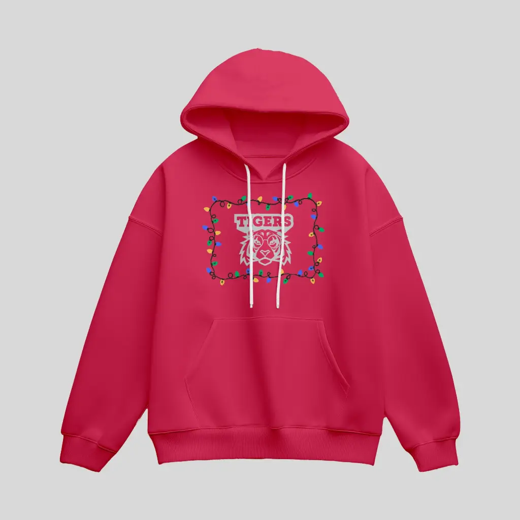 [HTRHSSLTBAOKC001FGAS] Holidays Theme Roosevelt Hoodie Sweatshirt Lights Tiger Brand Adult or Kids Choice (S, ADULT)