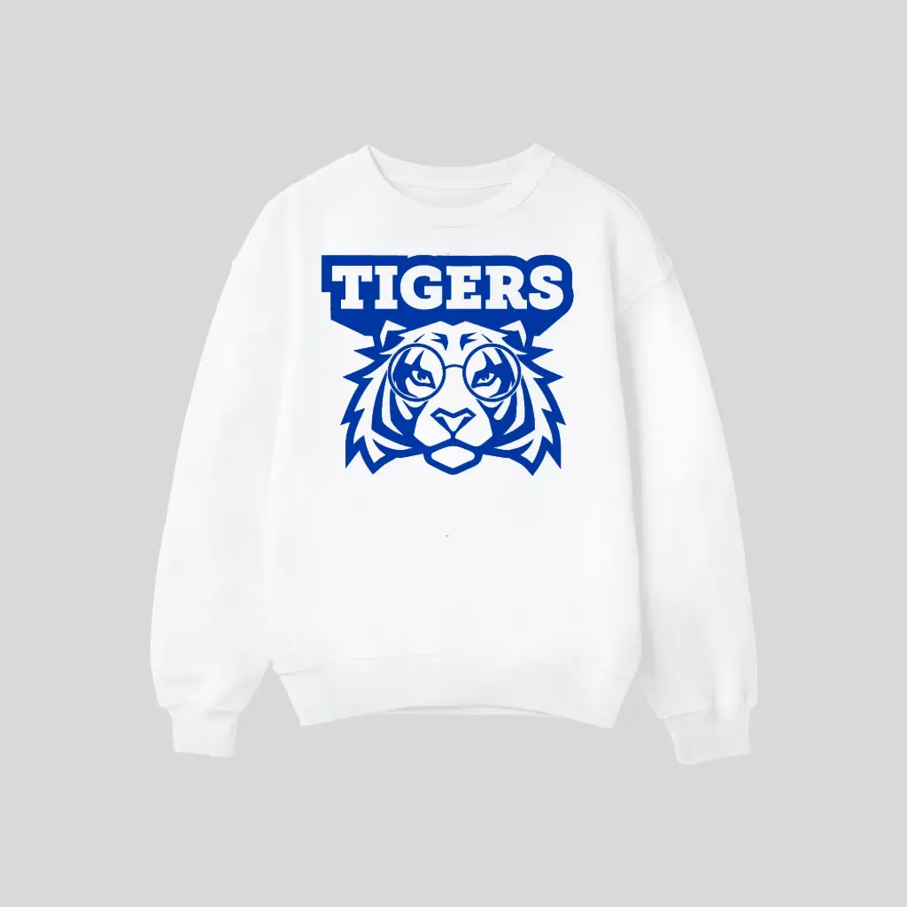 [HTRCNSSBTBAOKCFG001AS] Holidays Theme Roosevelt Crewneck Sweatshirt Blue Tiger Brand Adult or Kids Choice  (S, ADULT)