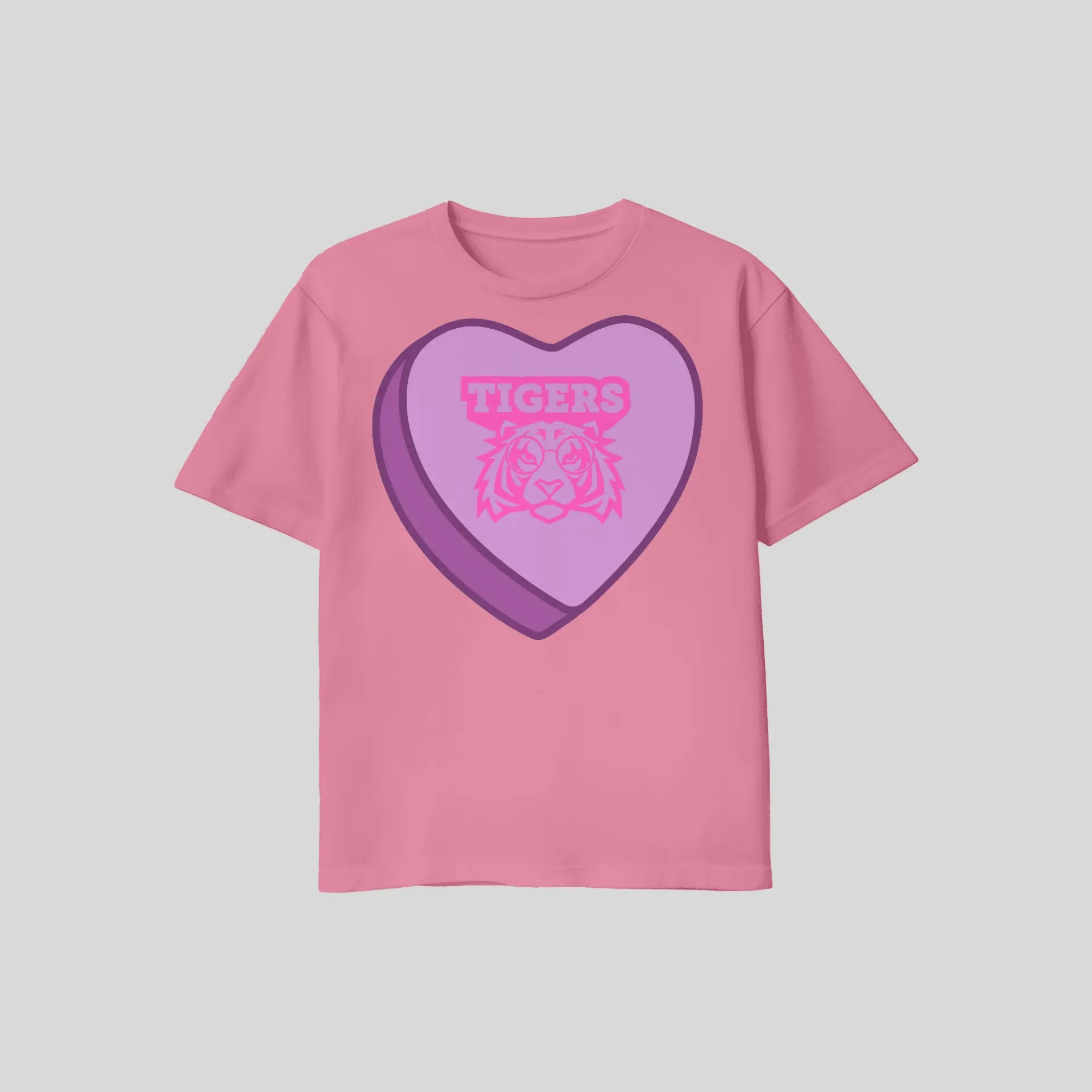 Custom Tiger In a Heart Box T Shirt Design